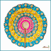 Blended Thread Pearl Work Multicolor Poshak